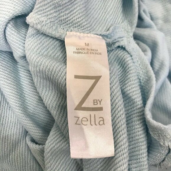 Z By Zella Blouse Blue Long Sleeve Scoop Medium - Picture 6 of 8